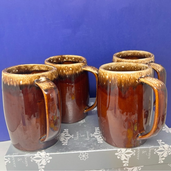 Hull Ovenproof Large Coffee Mug Stein set of 4 USA - Picture 5 of 7